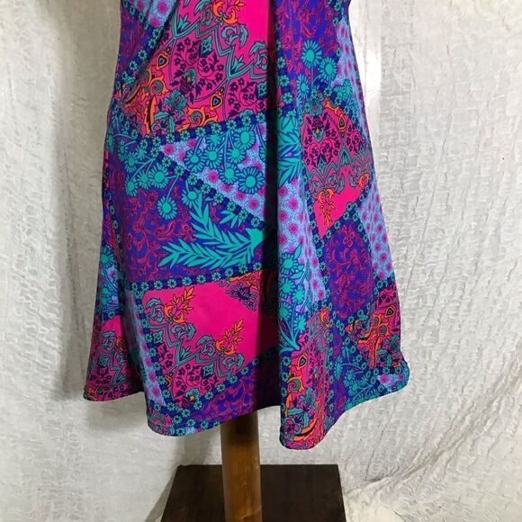 Just Beachin Pasley Floral Print Swimdress Size 12 - Picture 2 of 9